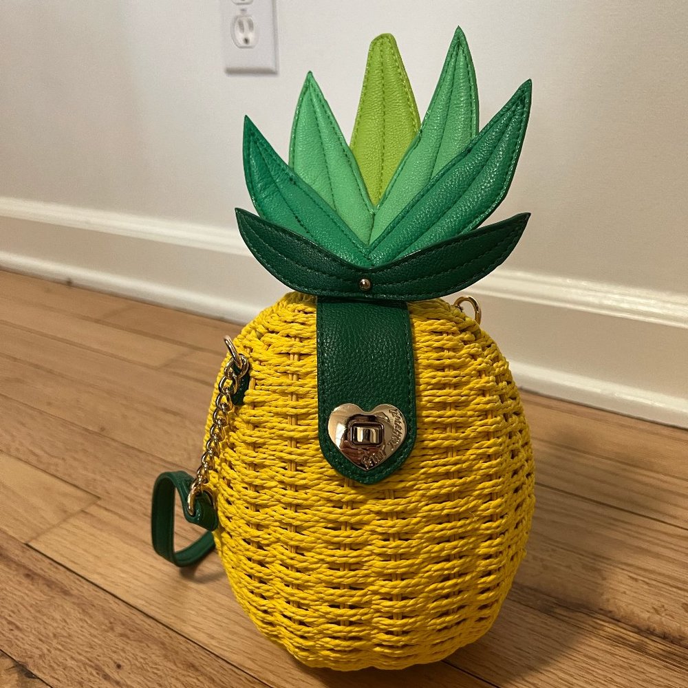 Betsey Johnson Pineapple Purse NWOT